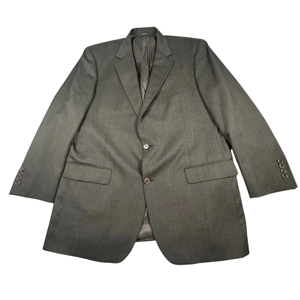 Brooks Brothers Men's Madison 100% Wool 2-Button Blazer Gray USA • 44L / 39W‎